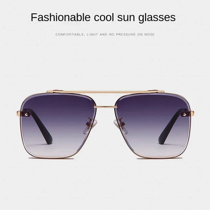 New Gradient Square Vintage Sunglasses For Men Women Luxury Sun Glasses Fashion Male Driving Fishing Eyewear UV400 Óculos De Sol