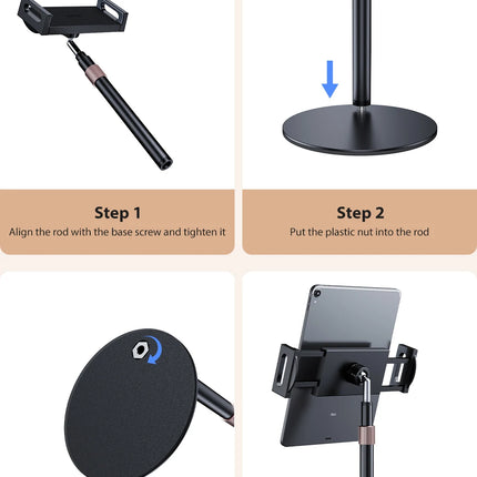 UPERFECT Rotating Portable Monitor Stand Height Adjustable Vesa Monitor Tablet Free Standing Low Profile Desk Mount up to 17.3"