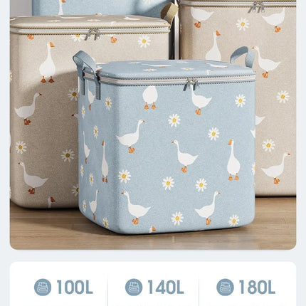 Cotton Quilt Storage Bag Large Capacity Quilt Storage Box Non Woven Clothes Special Storage Moving Luggage Bag Portable