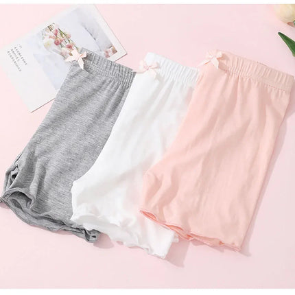 Girls Summer Fashionable and Cute Solid Modal Safety Pants Girls Soft Breathable Safe Leggings Girls Dance Training Safety Pants