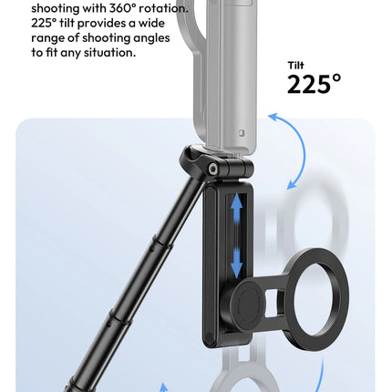 Ulanzi JJ03 Magnetic Phone Tripod Wireless Phone Grip Selfie Stick Desktop Tripod for iPhone 16 15 14 13 Pro Pro Max