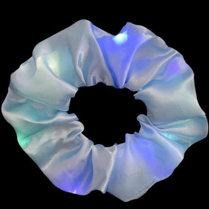 Fashion LED Luminous Hair Scrunchies Light Up Glowing Scrunchy Hair Band For Girls Flashing Hair Tie Hair Rope Hair Accessories