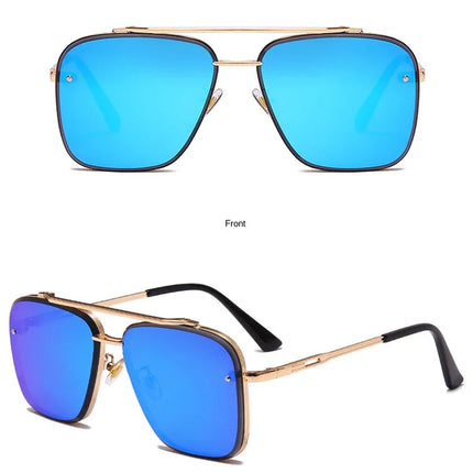 New Gradient Square Vintage Sunglasses For Men Women Luxury Sun Glasses Fashion Male Driving Fishing Eyewear UV400 Óculos De Sol