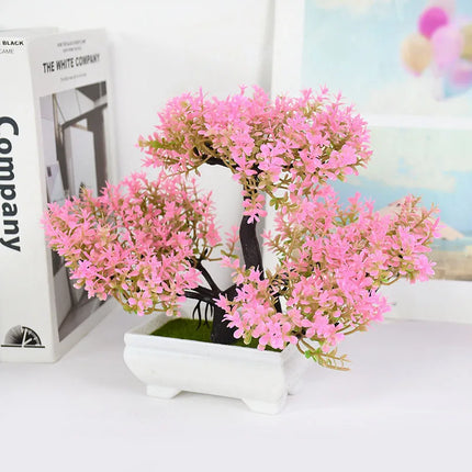 Artificial Plants Bonsai Small Tree Pot Fake Plant Flowers Potted Ornaments for Home Room Table Decoration Hotel Garden Decor
