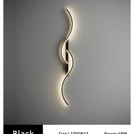 Modern LED Wall Lamp Bedrooms Living Room Indoor Lighting Tv Sofas Bedside Backgrounds Decor Lights Strip Minimalist Wall Light