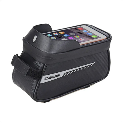 Bicycle Front Beam Bag Front Tube Cycling Bag Bicycle Waterproof Phone Case Holder Touchscreen Waterproof Saddle Bag Accessories