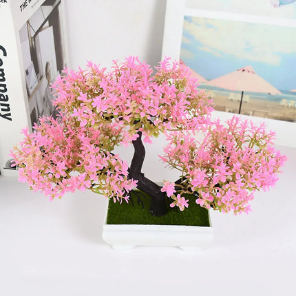 Artificial Plants Bonsai Small Tree Pot Fake Plant Flowers Potted Ornaments for Home Room Table Decoration Hotel Garden Decor