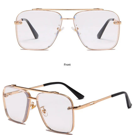 New Gradient Square Vintage Sunglasses For Men Women Luxury Sun Glasses Fashion Male Driving Fishing Eyewear UV400 Óculos De Sol