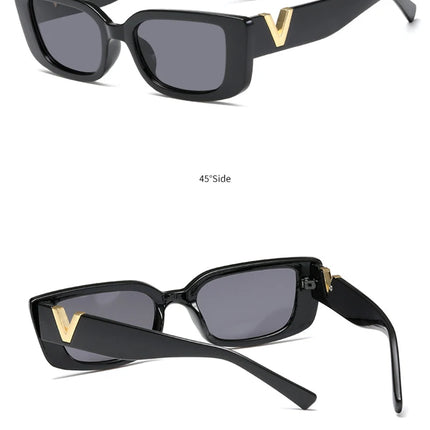 Fashion Cat Eye Sunglasses Luxury V Sun Glasses For Ladies Classic Rectangle Driving Eyewear UV400