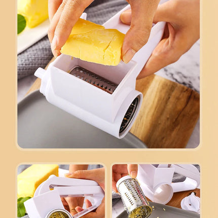 Hand-Cranked Rotating Cheese Grater  Creative Kitchen Cheese Shredder Multi-functional Cheese Grater for Kitchen