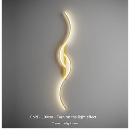 Modern LED Wall Lamp Minimalist Led Light Bedroom Bedside Long Strip Wall Sconces Living Room Home Indoor Lighting Fixture