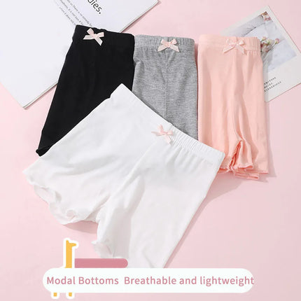 Girls Summer Fashionable and Cute Solid Modal Safety Pants Girls Soft Breathable Safe Leggings Girls Dance Training Safety Pants