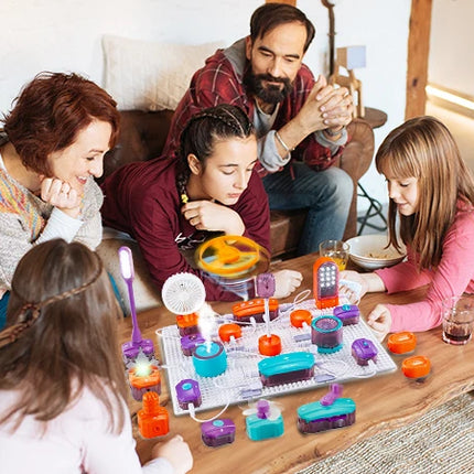 VATOS Science Circuit for Kids DIY Electronics Exploration Kit 150+ Project Physics Experiment Circuit Board Educate Toy Ages 6+