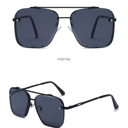 New Gradient Square Vintage Sunglasses For Men Women Luxury Sun Glasses Fashion Male Driving Fishing Eyewear UV400 Óculos De Sol
