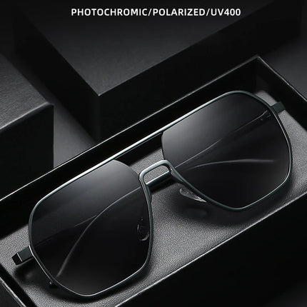CLLOIO New Fashion Aluminum Photochromic Sunglasses Men Women Polarized Sun Glasses Chameleon Anti-glare Driving Oculos de sol