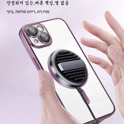 For Magsafe Fashion Plating Lens Protector Case For iPhone 11 12 13 14 15 Pro Max Plus Silicone Wireless Magnetic Charging Cover