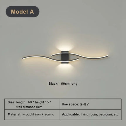 Modern LED Wall Lights Background Bedroom Bedside Aisle Wall Sconce Light Indoor Decoration LED Wall Lamps AC85-265V