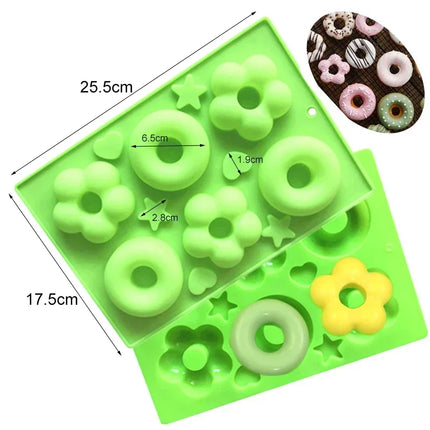 20 Design Silicone Mold For Baking Chocolate Fondant Cake Baking Mold Non-Stick Baking Pan Pastry Doughnut Dessert Making Tools