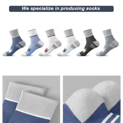 6Pairs Men Socks Breathable Cotton Sports Stockings Men Socks Comfortable Sweat Absorption Deodorant Business Sox High Quality