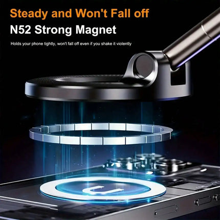 Upgraded Vacuum Magnetic Car Phone Holder, 360° Reinforced Ultra Suction Cup Phone Mount For Car, Travel, Gym, Table