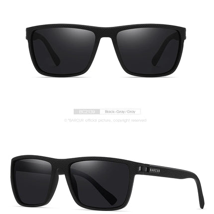 BARCUR Design TR90 Sunglasses Men Polarized Light Weight Sports Sun Glasses Women Eyewear Accessory Oculos UVAB Protection