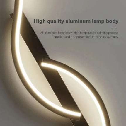 Modern LED Wall Lamp Bedrooms Living Room Indoor Lighting Tv Sofas Bedside Backgrounds Decor Lights Strip Minimalist Wall Light