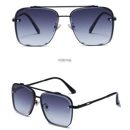 New Gradient Square Vintage Sunglasses For Men Women Luxury Sun Glasses Fashion Male Driving Fishing Eyewear UV400 Óculos De Sol