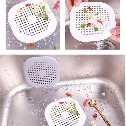 Silicone Sink Strainer, Shower Drain Plug Hair Catcher, Bathtub Kitchen Sink Filter Screen Bathroom Accessories
