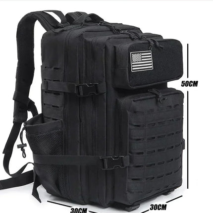 25L/45L Tactical Backpack Outdoor for Women/men Laser Cut Molle Hiking 3Day pack School Bag Gym Rucksack with Dual Cup Holder