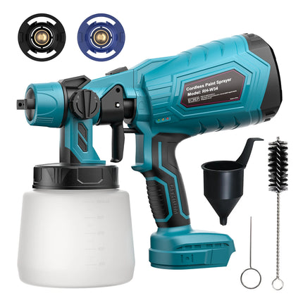1000ML Cordless Paint Sprayer For Car Home Windows Tool Rechargeable Spray Gun Auto Furniture Steel For Makita 18V Battery