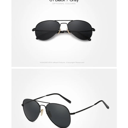 KINGSEVEN Pilot Alloy Sunglasses Polarization UV400 Anti-reflection Full Frame Parsnip Glasses Women Retro Luxury Eyewear
