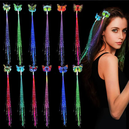Fashion LED Luminous Hair Scrunchies Light Up Glowing Scrunchy Hair Band For Girls Flashing Hair Tie Hair Rope Hair Accessories