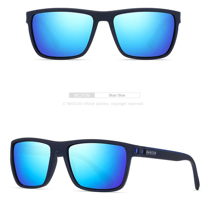 BARCUR Design TR90 Sunglasses Men Polarized Light Weight Sports Sun Glasses Women Eyewear Accessory Oculos UVAB Protection