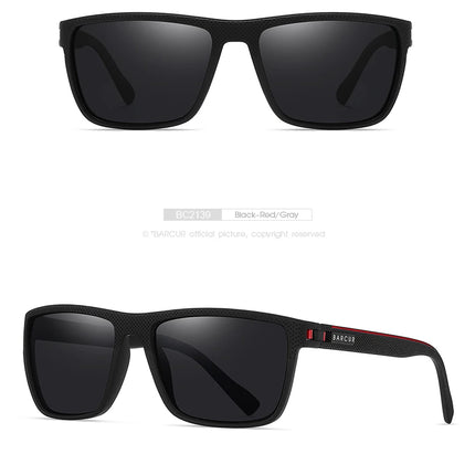 BARCUR Design TR90 Sunglasses Men Polarized Light Weight Sports Sun Glasses Women Eyewear Accessory Oculos UVAB Protection