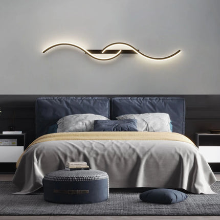 Modern LED Wall Lamp Minimalist Led Light Bedroom Bedside Long Strip Wall Sconces Living Room Home Indoor Lighting Fixture