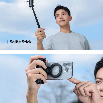 Ulanzi JJ03 Magnetic Phone Tripod Wireless Phone Grip Selfie Stick Desktop Tripod for iPhone 16 15 14 13 Pro Pro Max