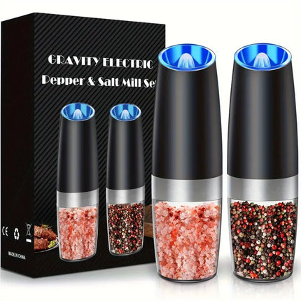 Gravity Electric Salt And Pepper Mill, Tilt To Grind Automatically, Battery Powered, Coarseness Adjustable, Upgraded Large Capac
