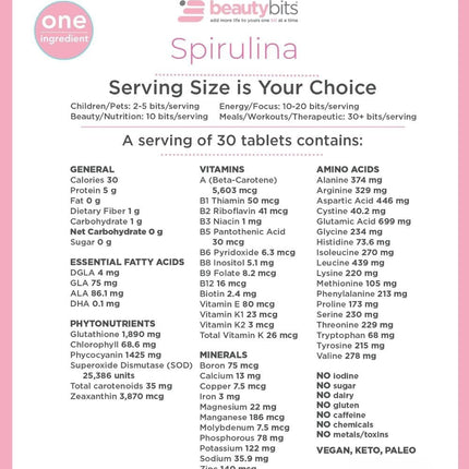 BEAUTYbits® Spirulina | Large Bag