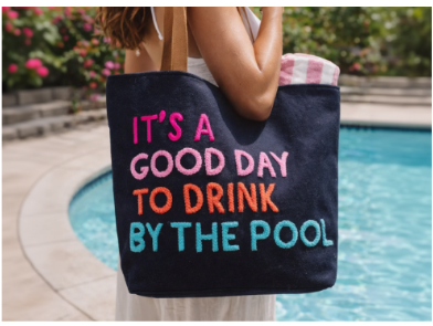 Navy Poolside Bliss Tote